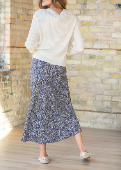 Indigo June Floral Print Maxi Skirt FF Skirts