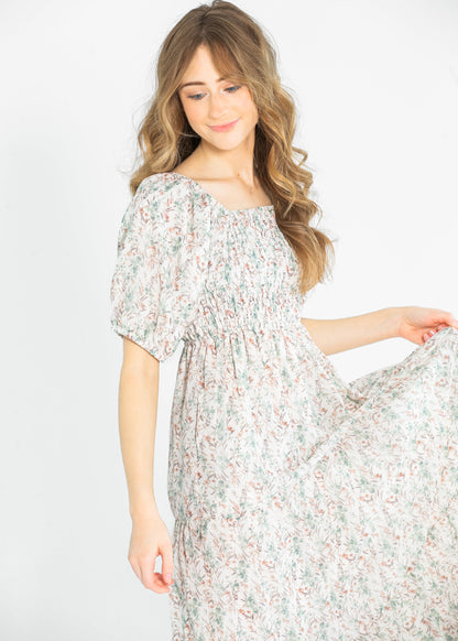 Indy Seaglass Blossom Smocked Maxi Dress FF Dresses