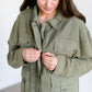Ingrid Olive Utility Jacket FF Tops