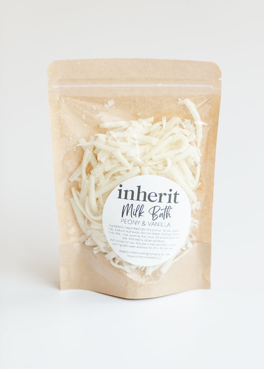 Inherit Artisan Farm Made Milk Bath Curls Gifts Peony & Vanilla