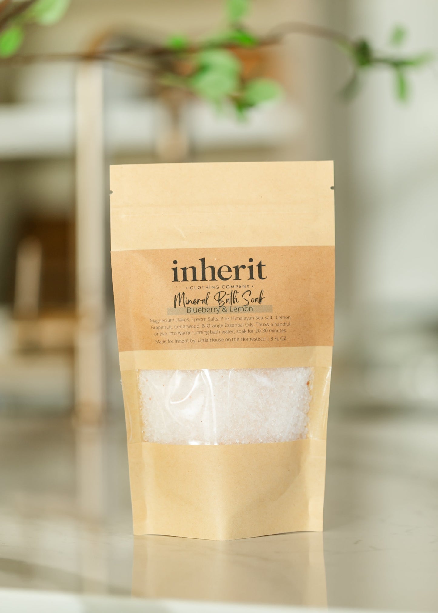 Inherit Artisan Made Magnesium Bath Salts Gifts Blueberry & Lemon