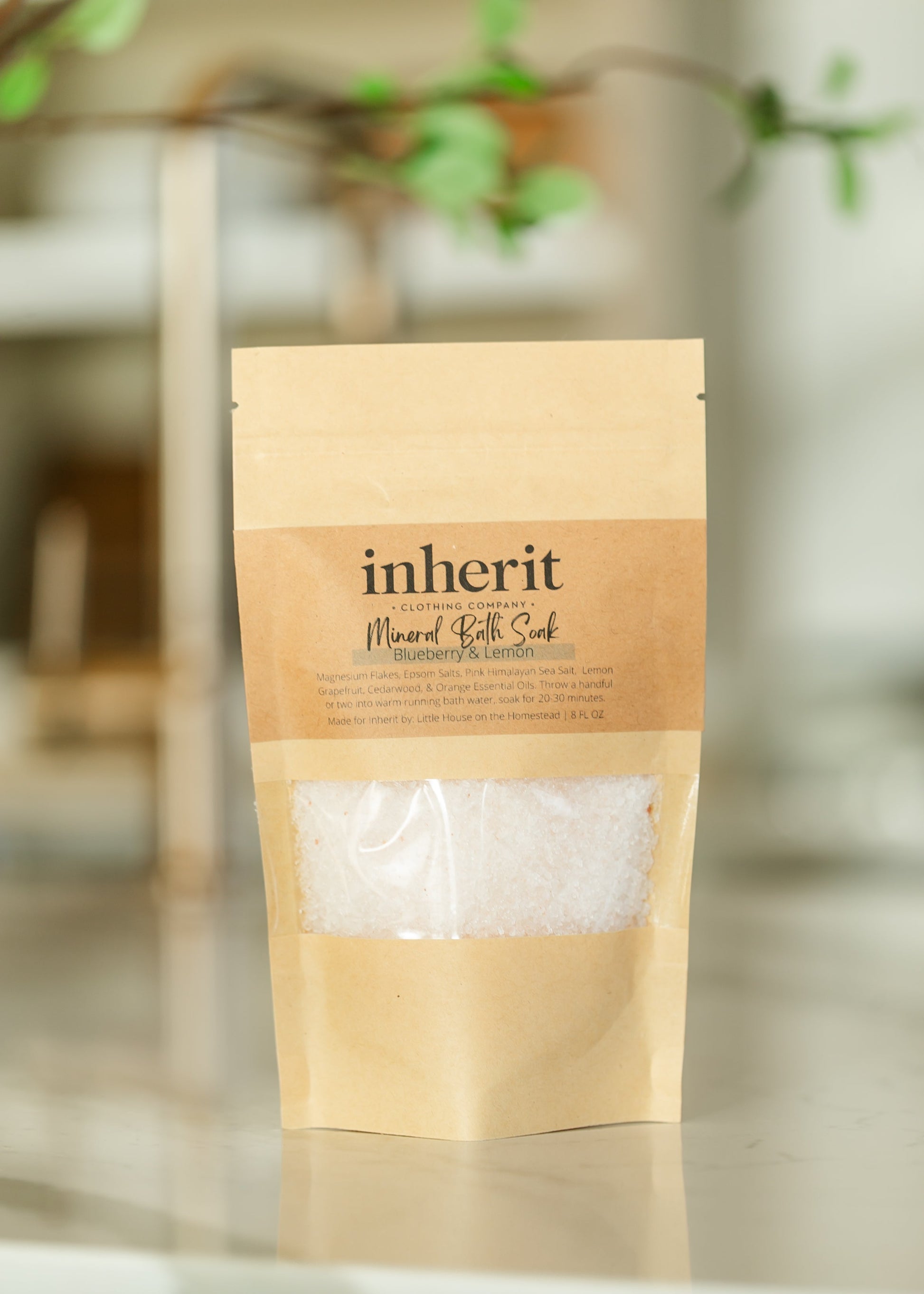 Inherit Artisan Made Magnesium Bath Salts Gifts Blueberry & Lemon