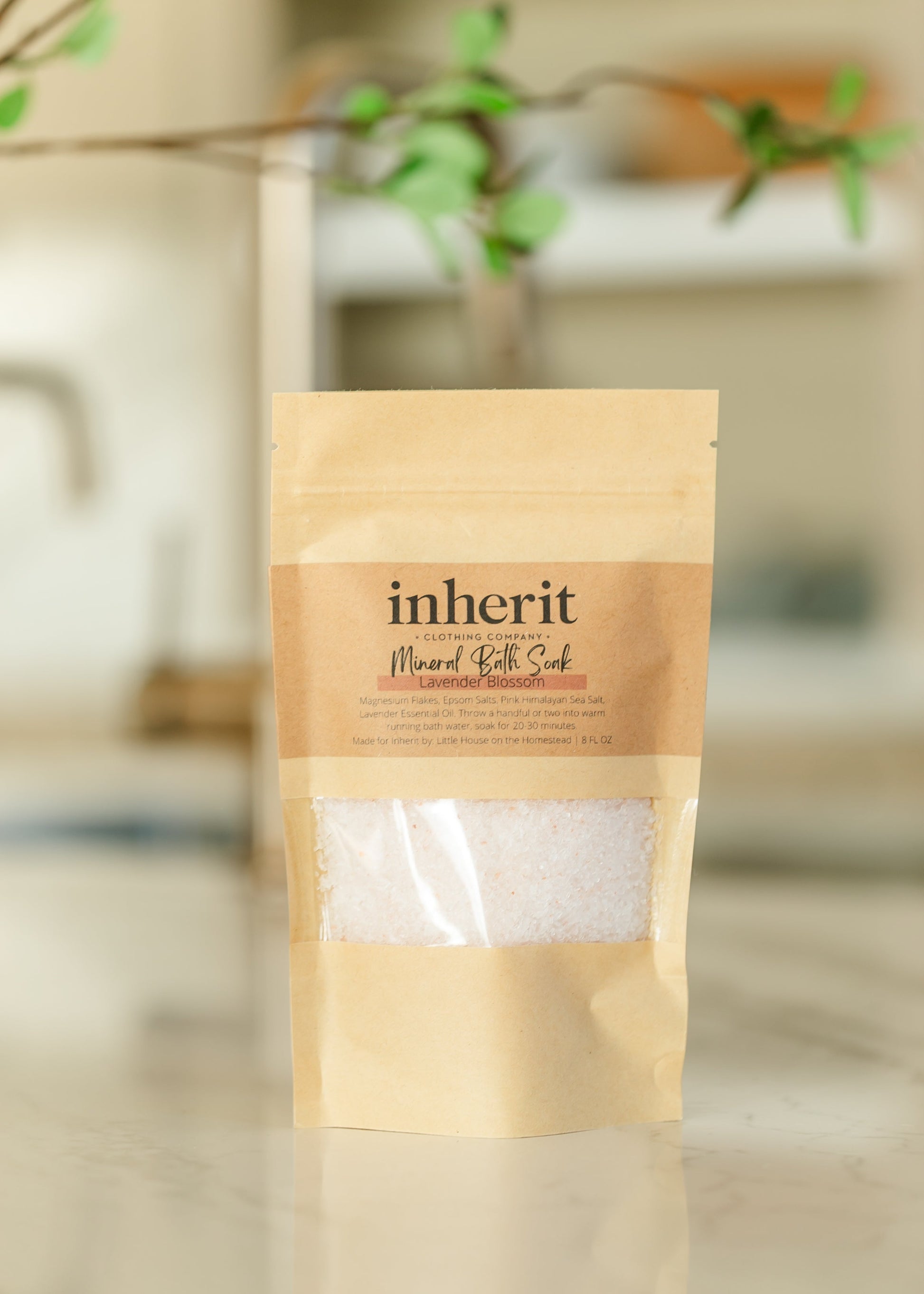Inherit Artisan Made Magnesium Bath Salts Gifts Peony & Vanilla
