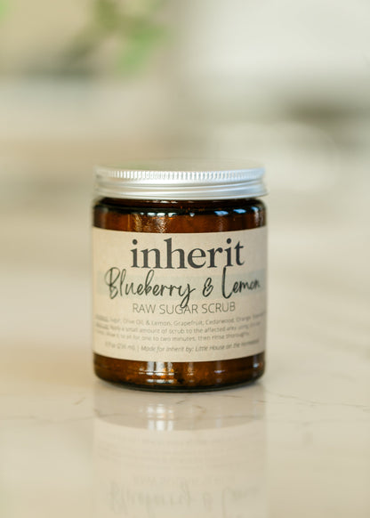 Inherit Artisan Made Sugar Exfoliating Scrub Gifts Blueberry & Lemon