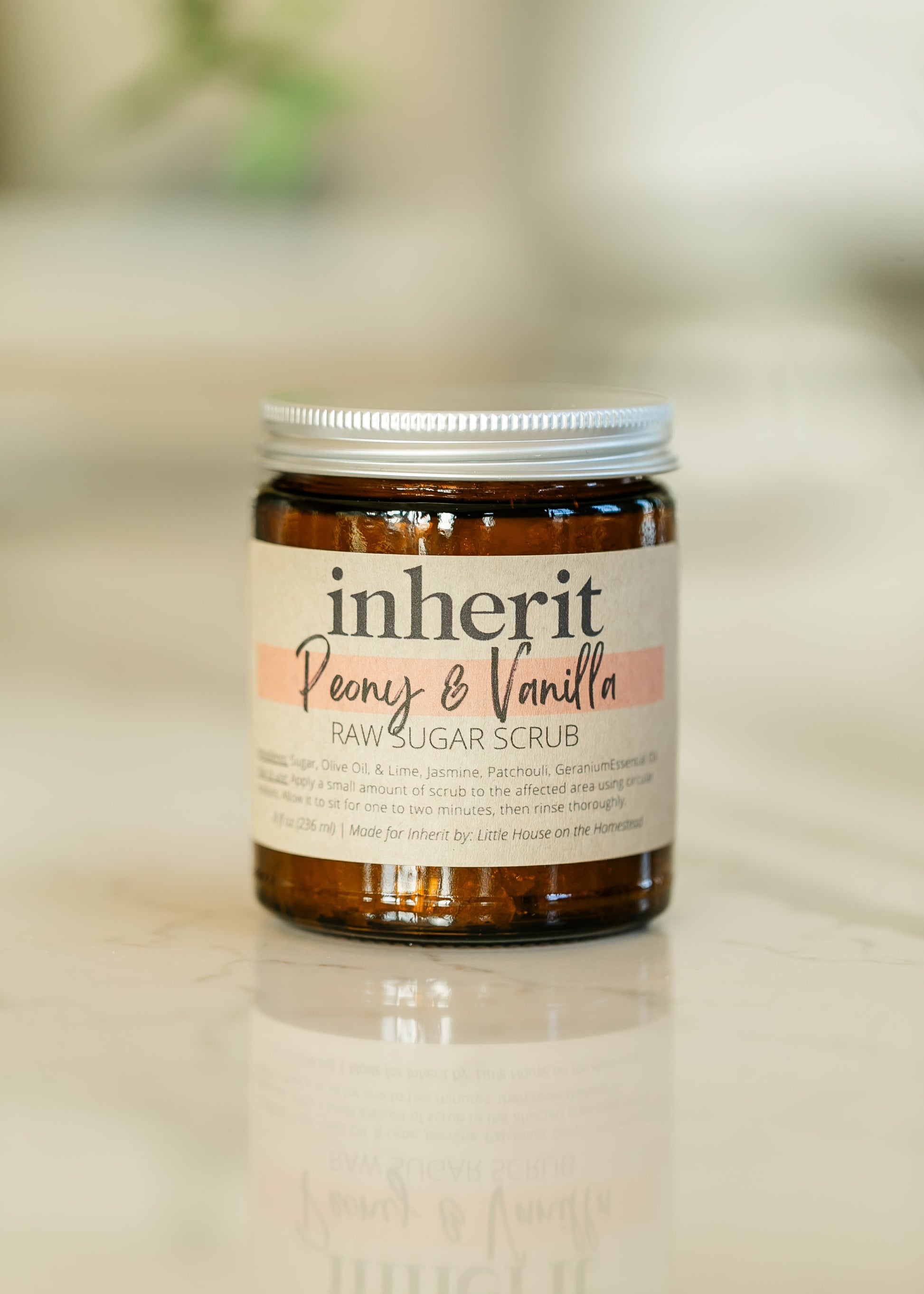 Inherit Artisan Made Sugar Exfoliating Scrub Gifts Peony & Vanilla