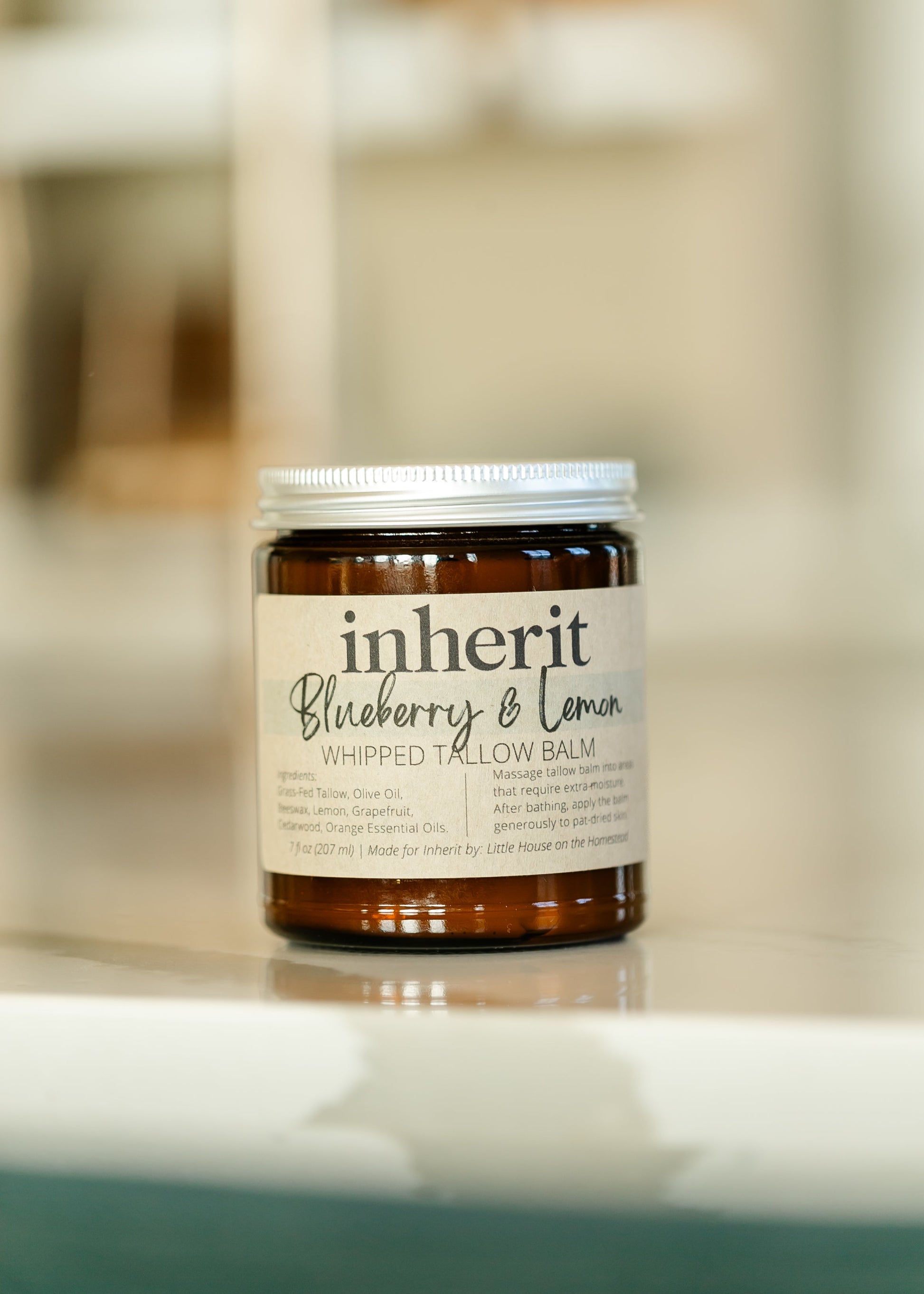 Inherit Artisan Made Whipped Tallow Moisturizing Balm Gifts Blueberry & Lemon