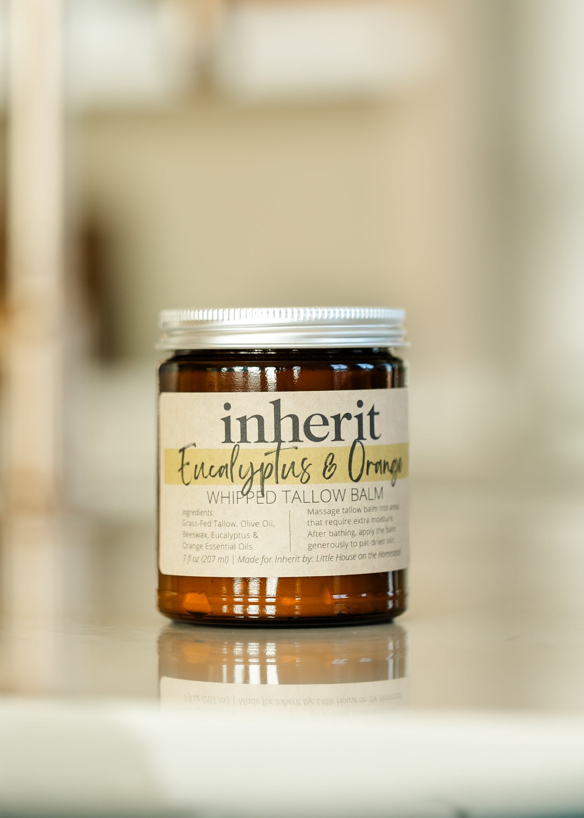 Inherit Artisan Made Whipped Tallow Moisturizing Balm Gifts Eucalyptus & Orange