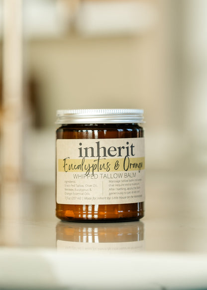 Inherit Artisan Made Whipped Tallow Moisturizing Balm Gifts Eucalyptus & Orange
