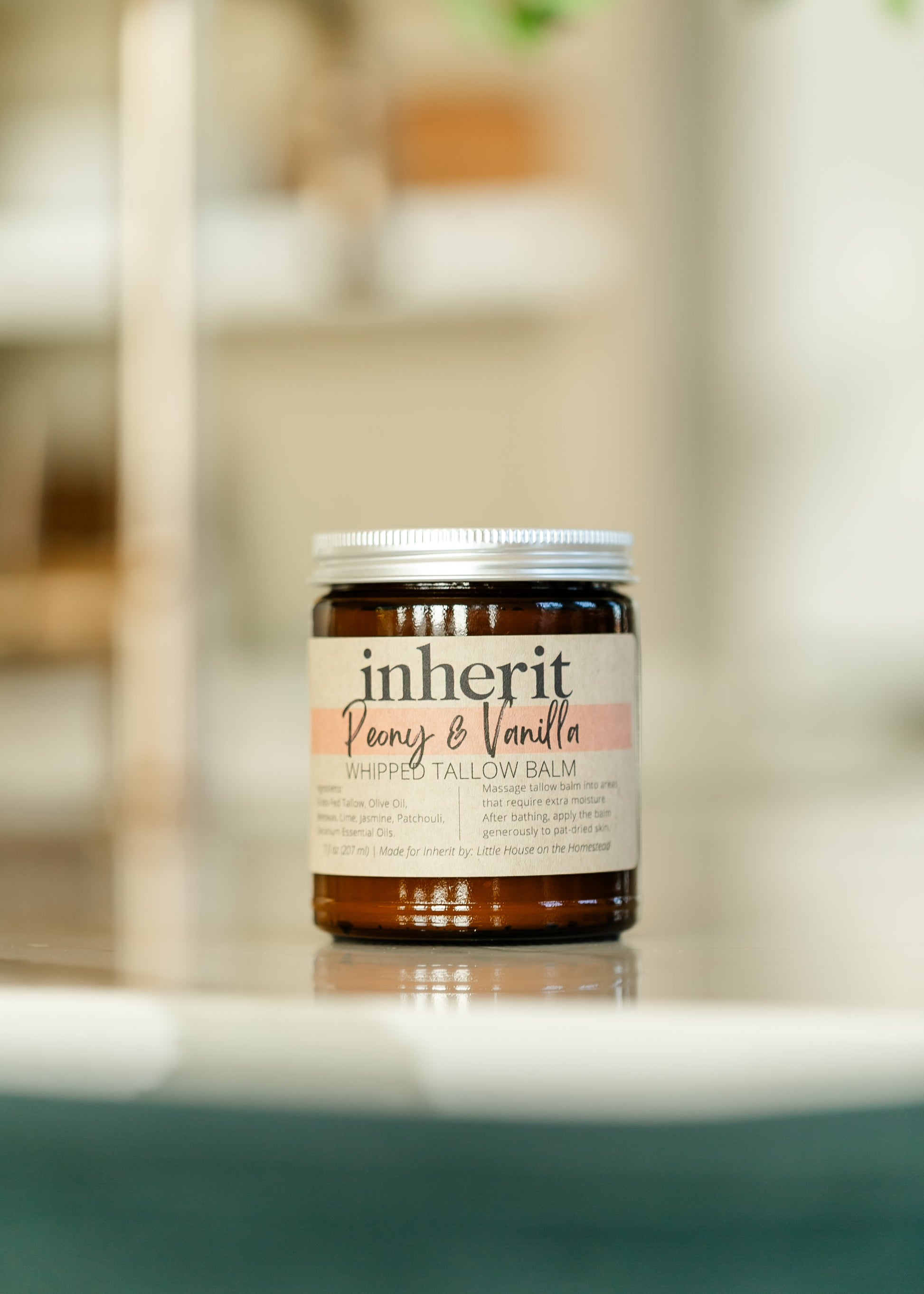 Inherit Artisan Made Whipped Tallow Moisturizing Balm Gifts Peony & Vanilla