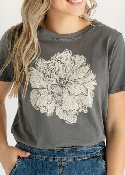 Inherit Magnolia Flower Graphic T-shirt FF Tops