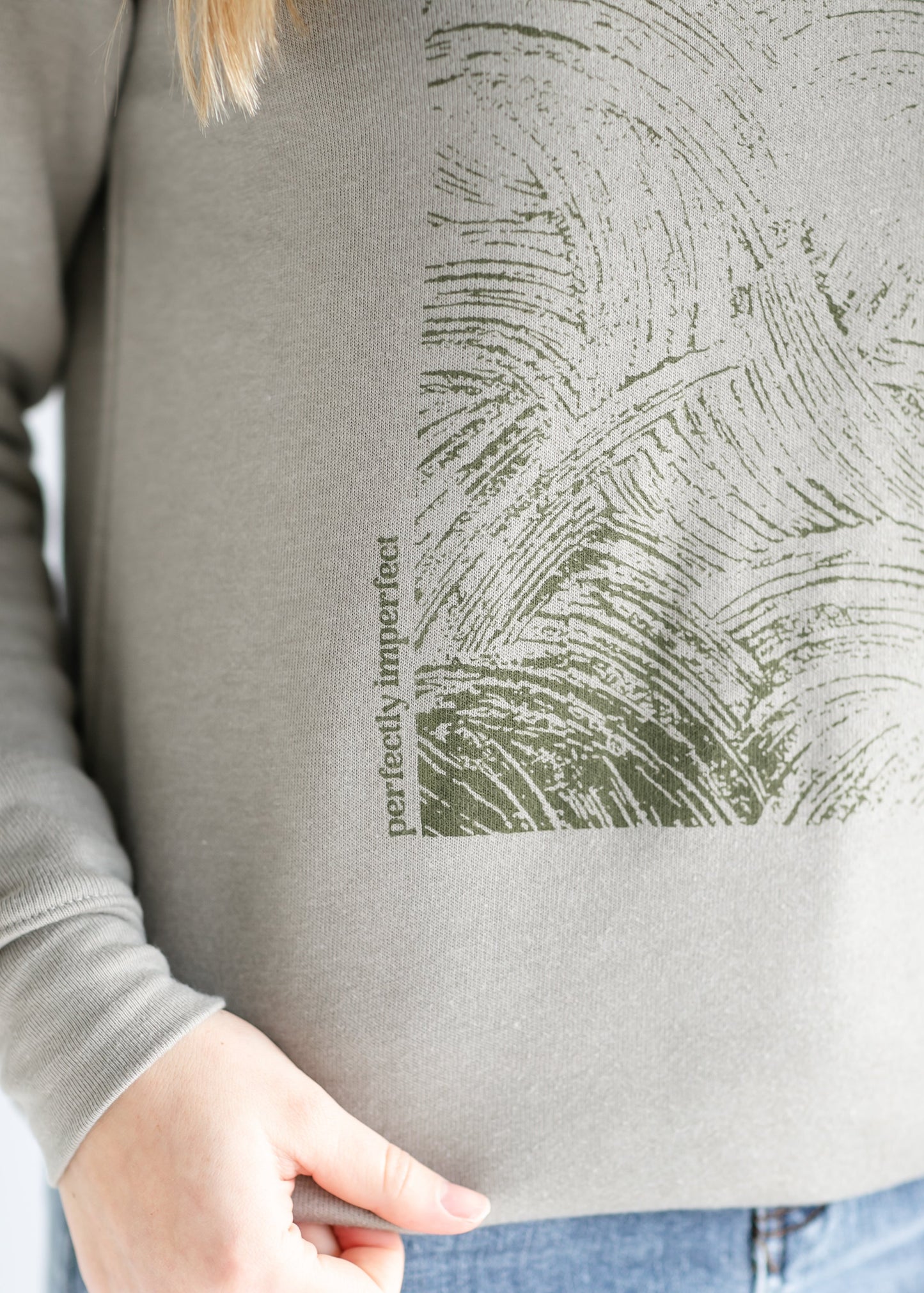 Inherit Perfectly Imperfect Graphic Crewneck Sweatshirt IC Tops