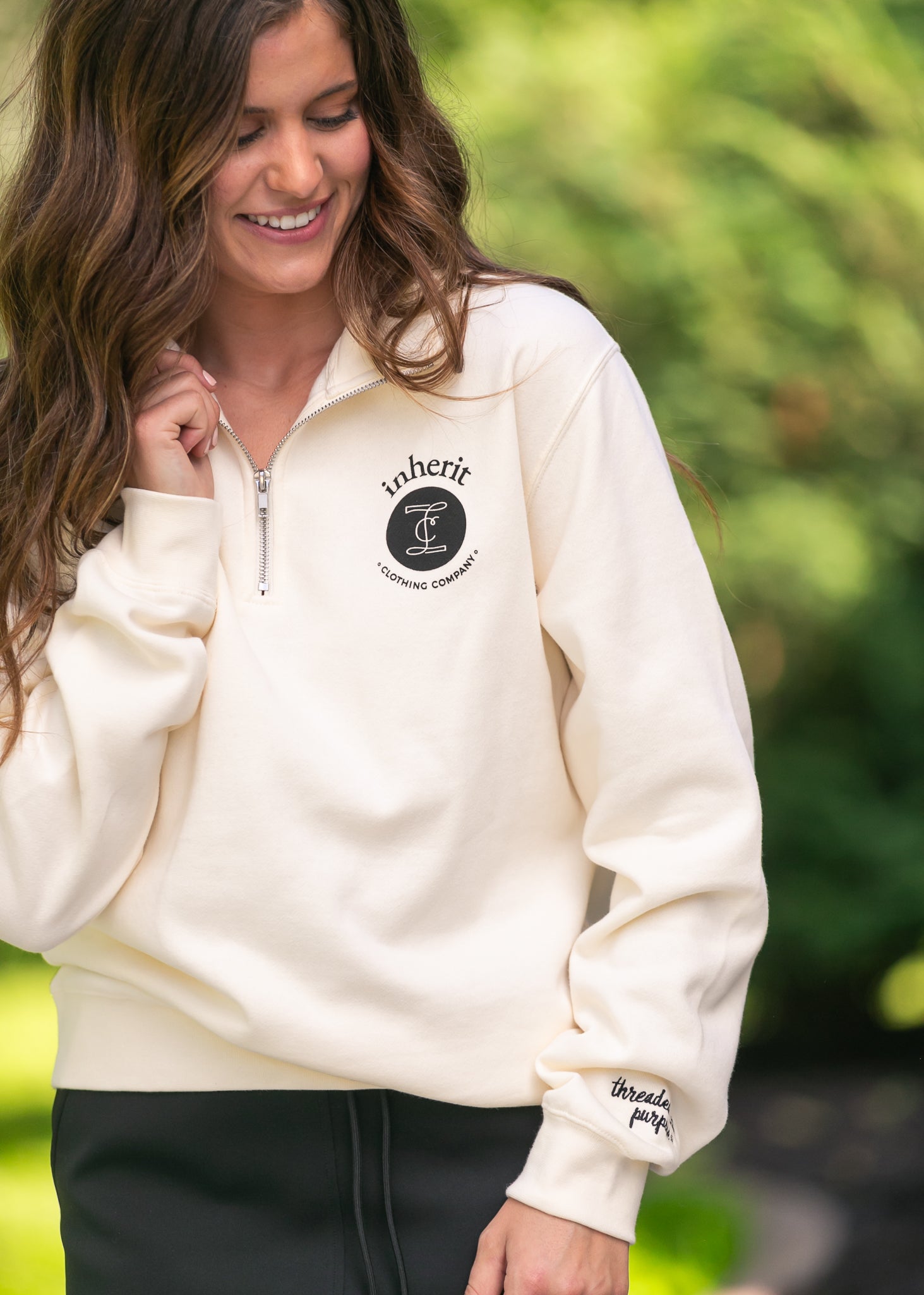 Inherit Threaded with Purpose Graphic 1/4 Zip FF Tops
