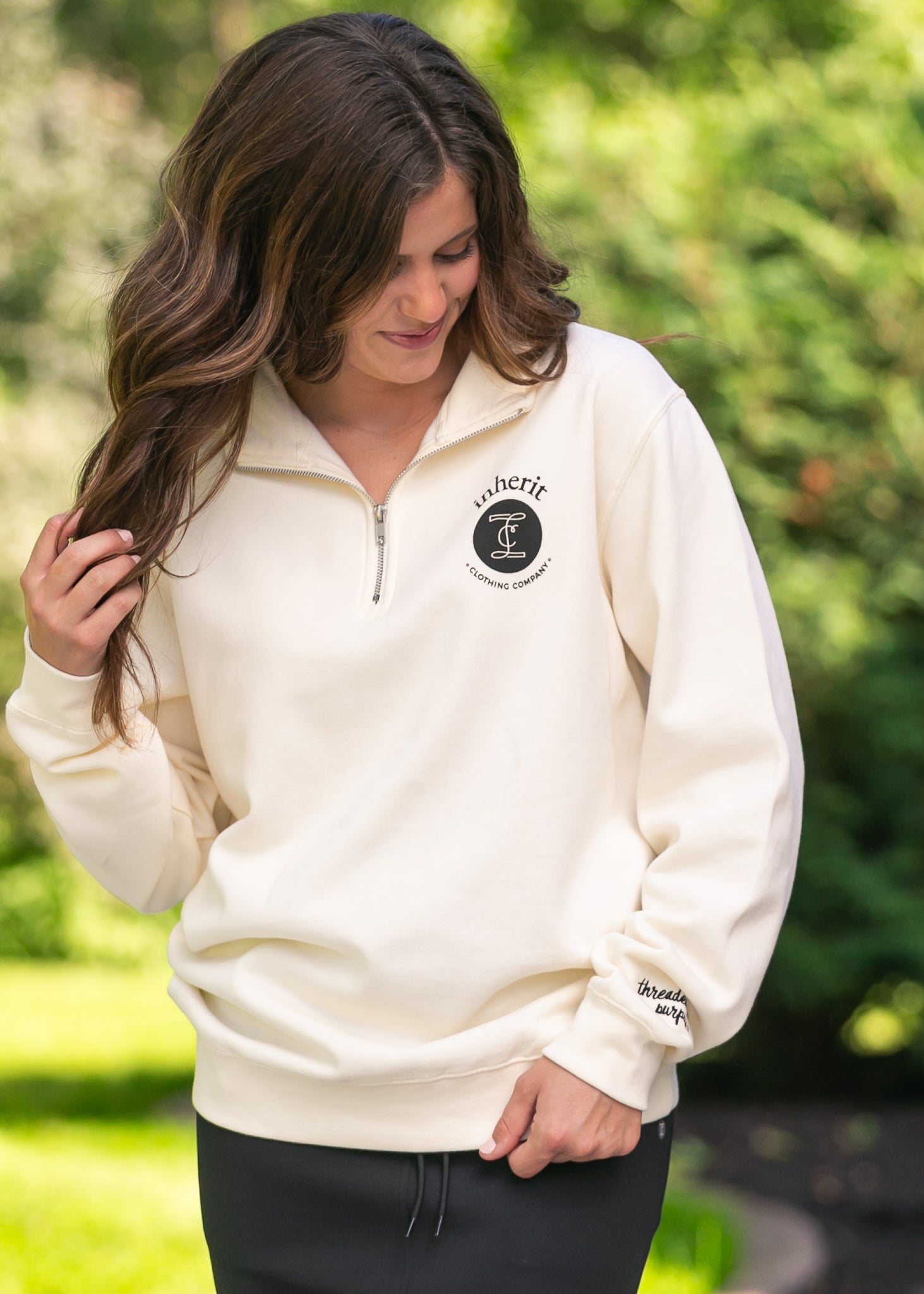 Inherit Threaded with Purpose Graphic 1/4 Zip FF Tops