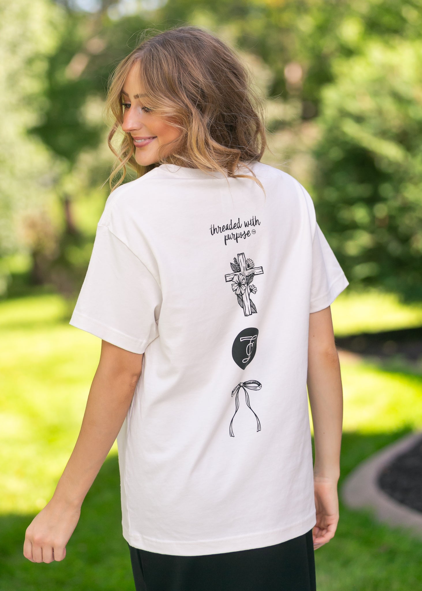 Inherit Threaded with Purpose Graphic T-Shirt FF Tops