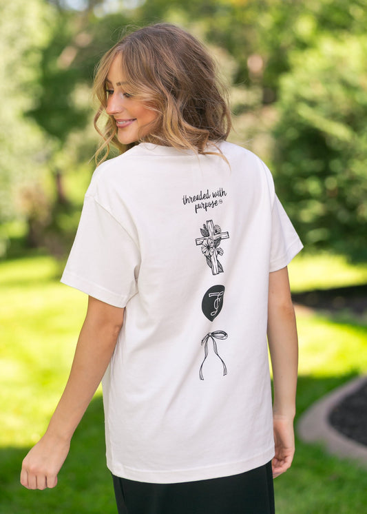 Inherit Threaded with Purpose Graphic T-Shirt FF Tops