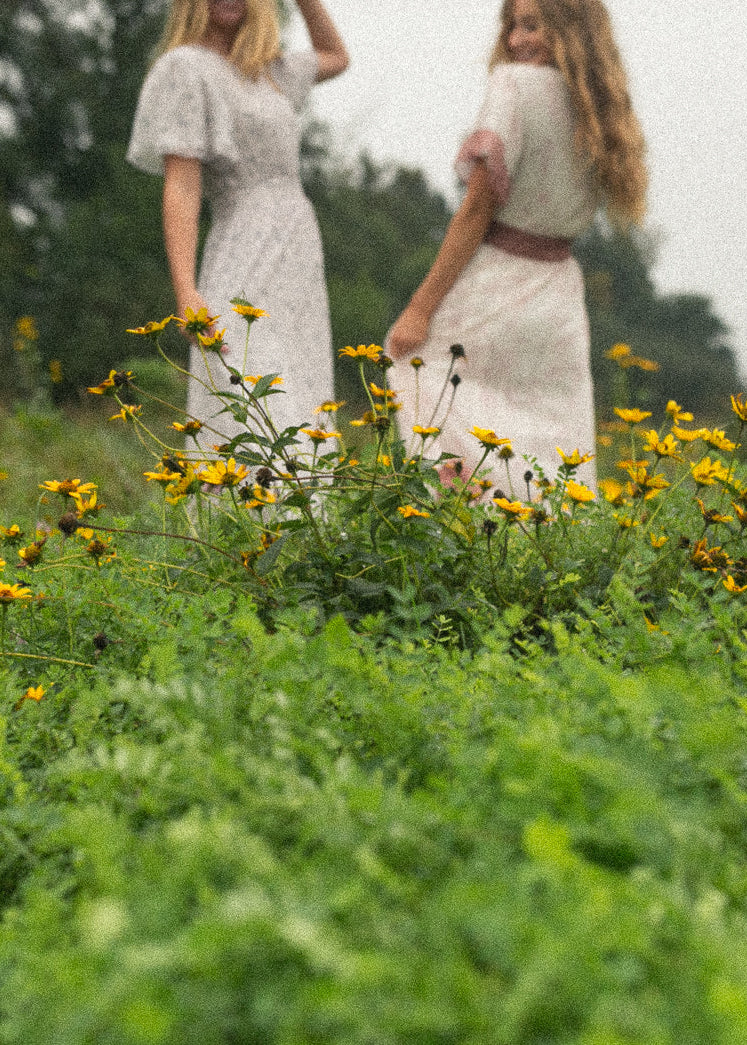 Isabella Blue Floral V Neck Maxi Dress IC Dresses
