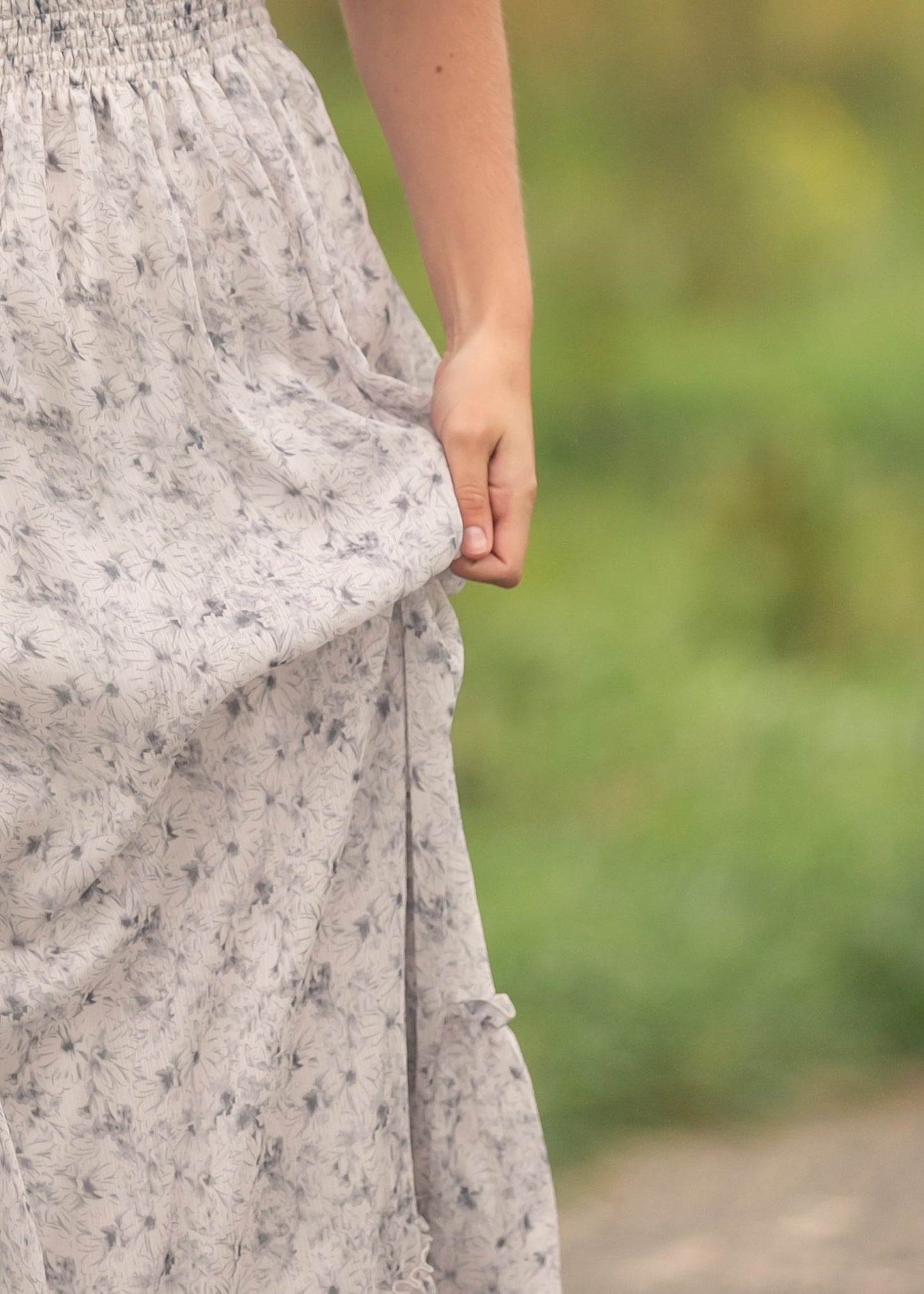 Isabella Blue Floral V Neck Maxi Dress IC Dresses