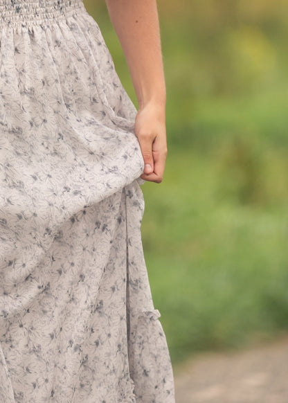 Isabella Blue Floral V Neck Maxi Dress IC Dresses