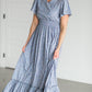Isabella V Neck Flutter Sleeve Floral Maxi Dress IC Dresses