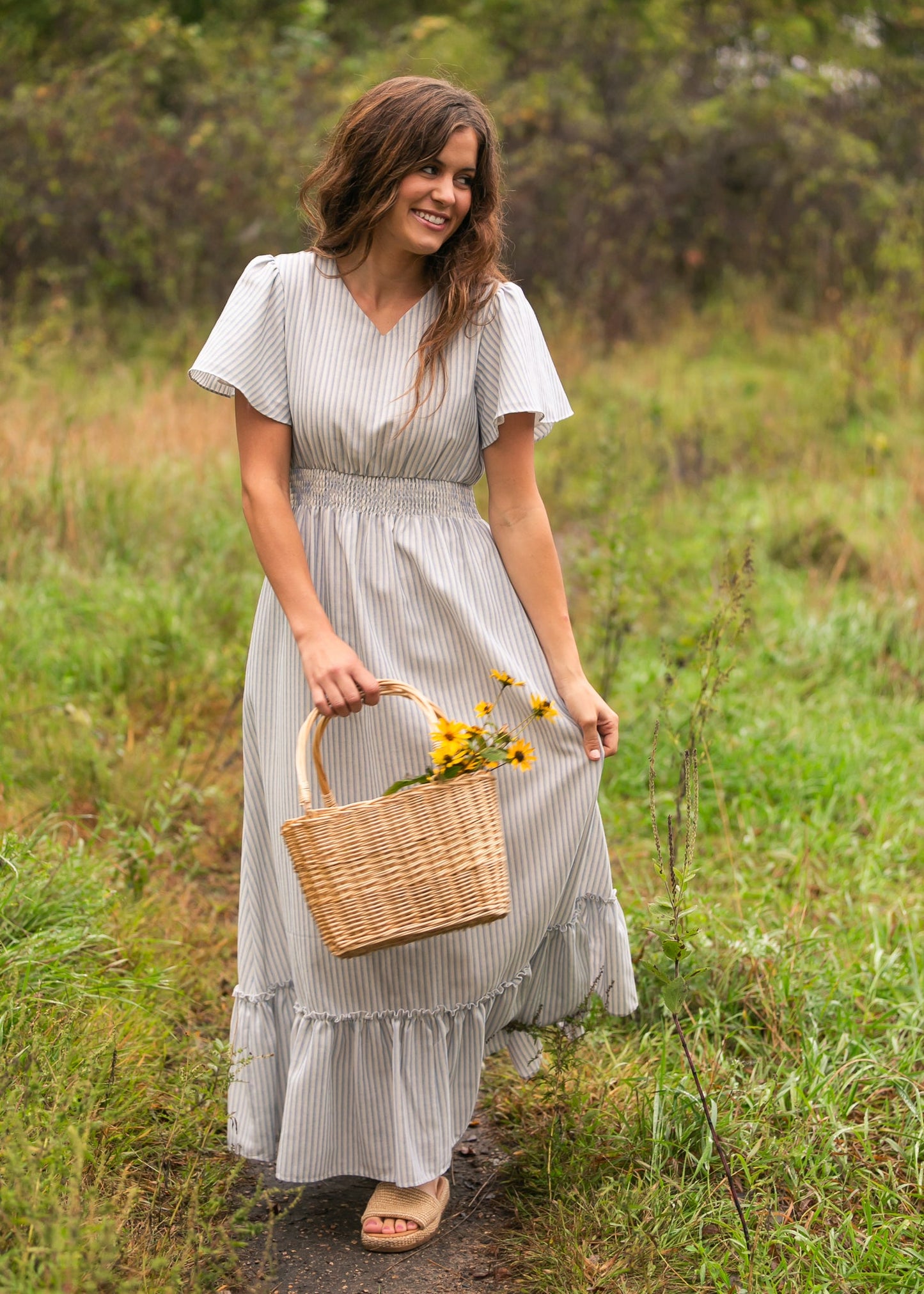 Isabella V Neck Maxi Dress IC Dresses