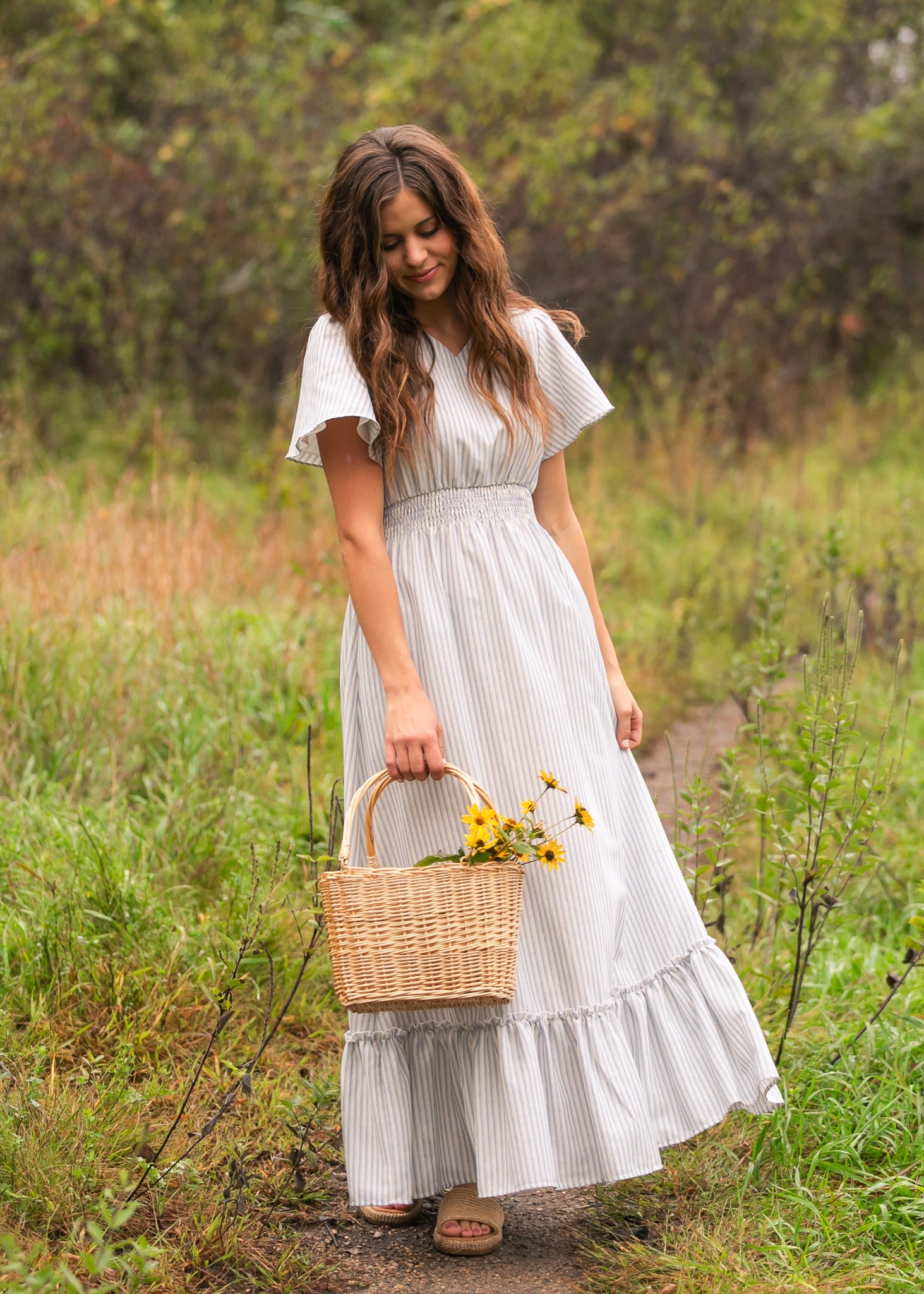 isabella boho dresses Plus Size Boho Cotton Maxi Dress: Tiered Ruffle Cream Gown - Isabella