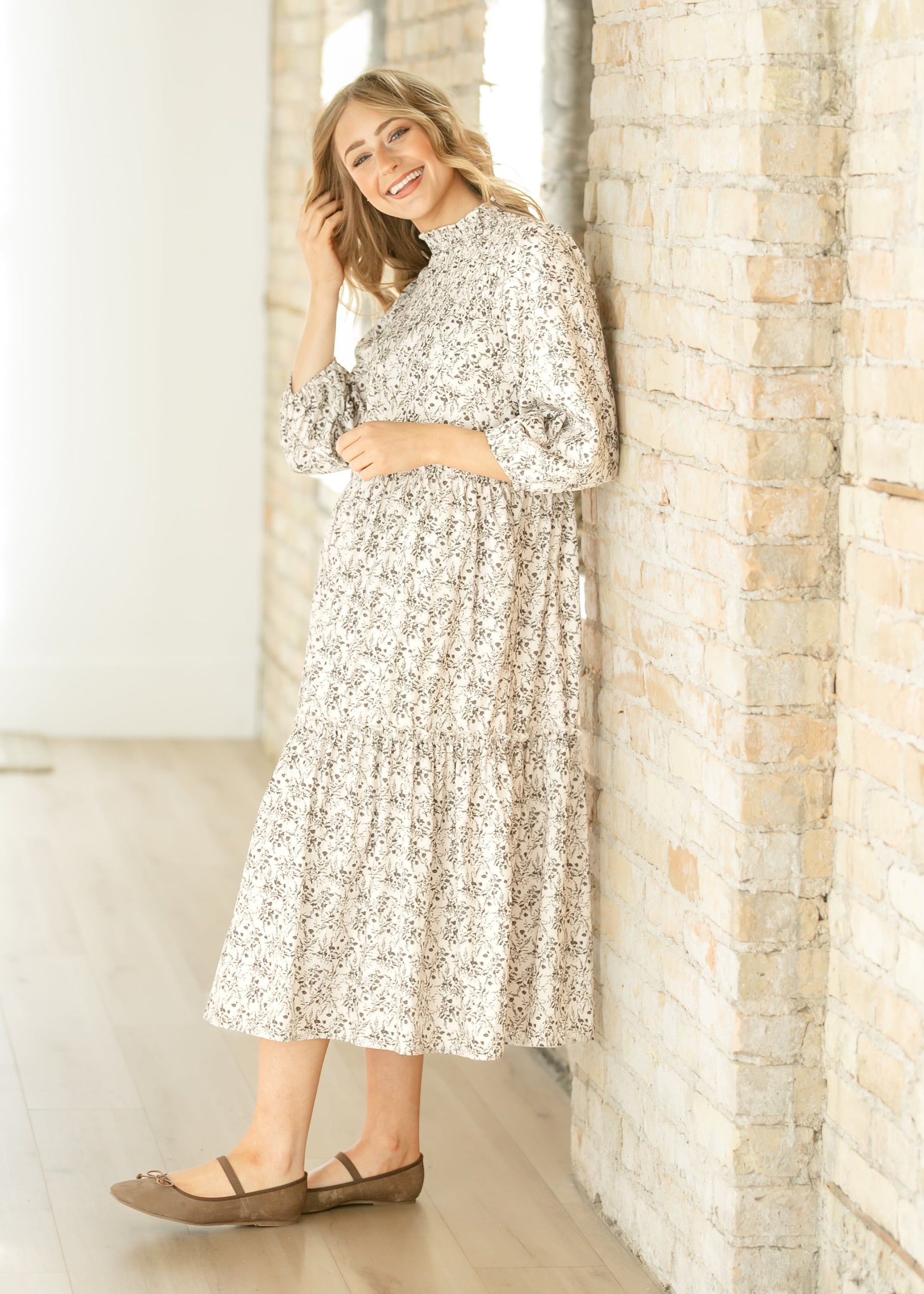 Isla 3/4 Sleeve Midi Dress Isla 3/4 Sleeve Midi Dress