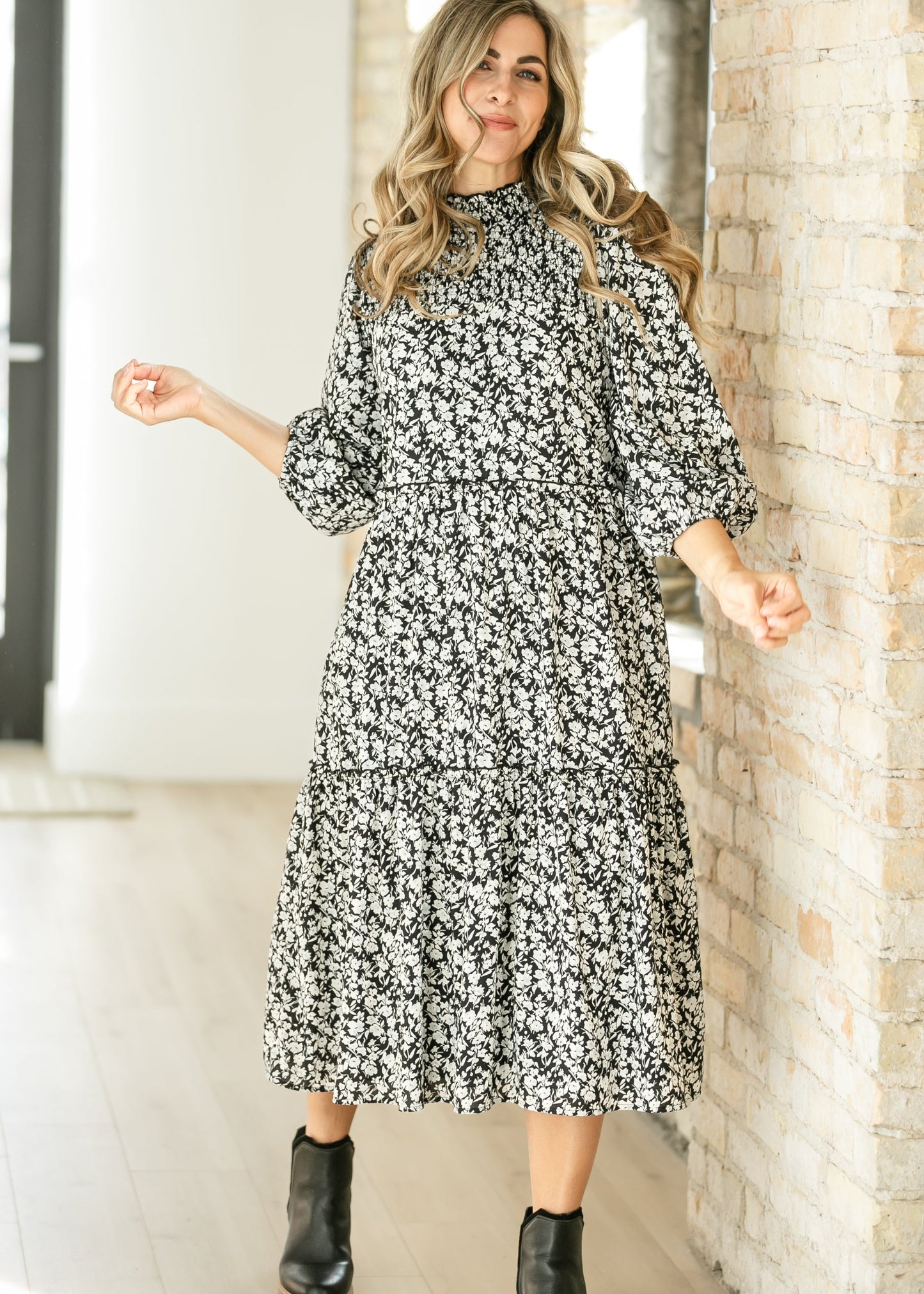 Isla 3/4 Sleeve Midi Dress IC Dresses