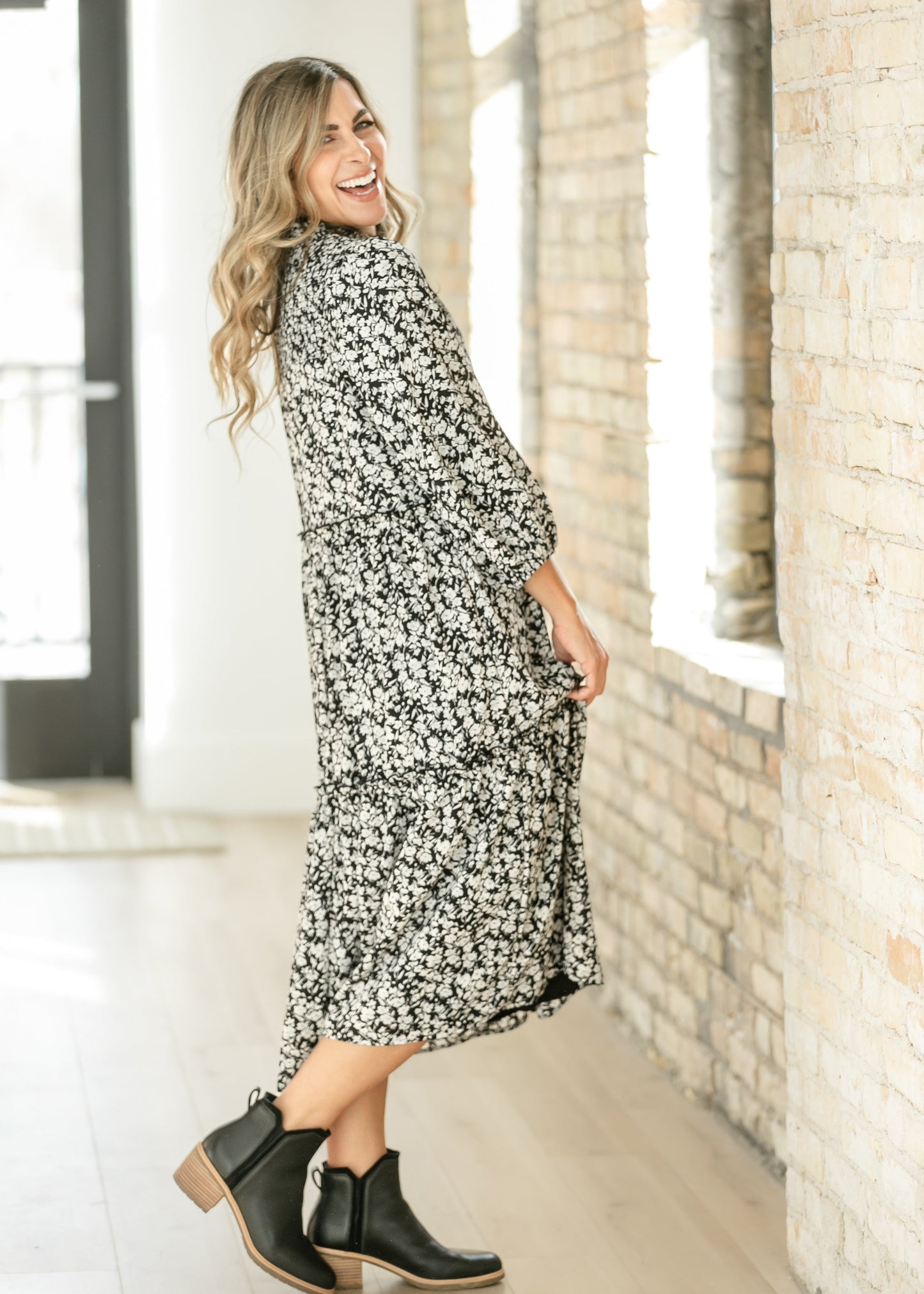 Isla 3/4 Sleeve Midi Dress IC Dresses