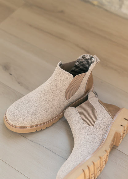 It's Chilly Sand Slip On Ankle Boots Shoes