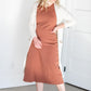 Ivette Sleeveless Ribbed Midi Dress Dresses Brick / S