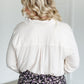 Ivory Long Sleeve Button Up Top FF Tops