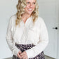 Ivory Long Sleeve Button Up Top FF Tops