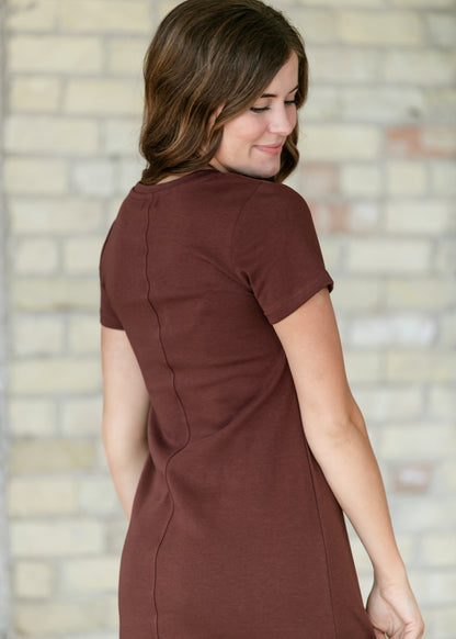Jane Burgundy T-Shirt Maxi Dress IC Dresses