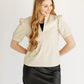 Jane Faux Leather Top FF Tops