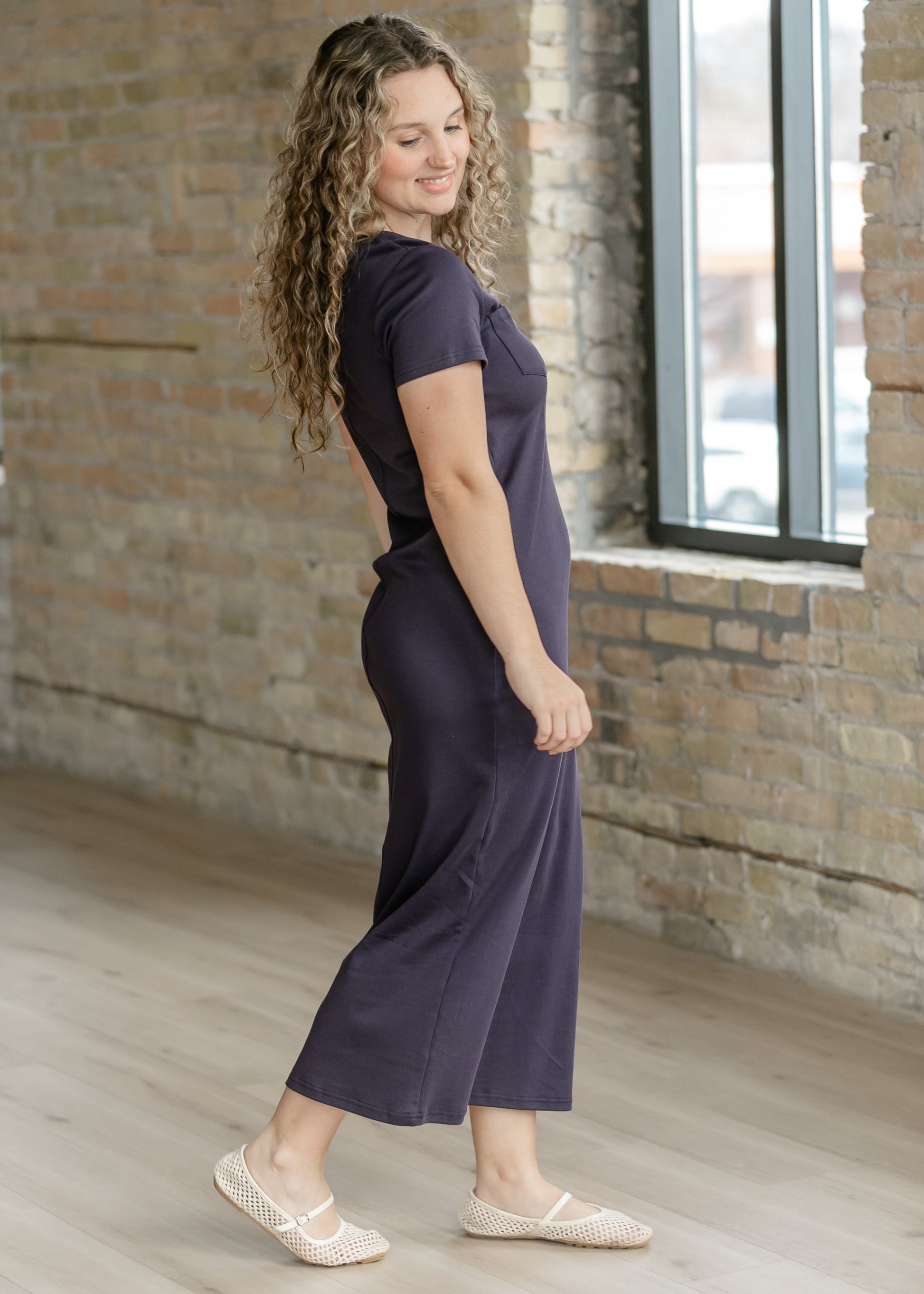 Jane Navy T-shirt Maxi Dress IC Dresses