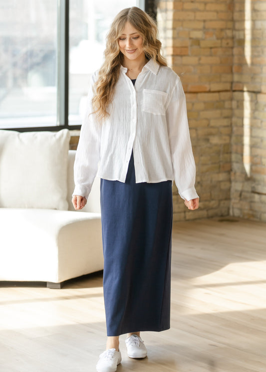 Jane Navy T-shirt Maxi Dress IC Dresses