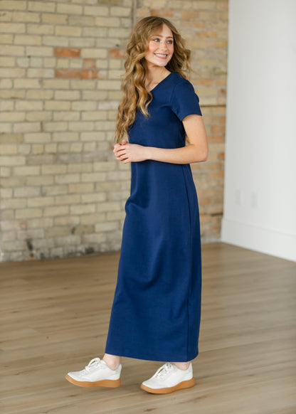 Jane Navy T-shirt Maxi Dress IC Dresses