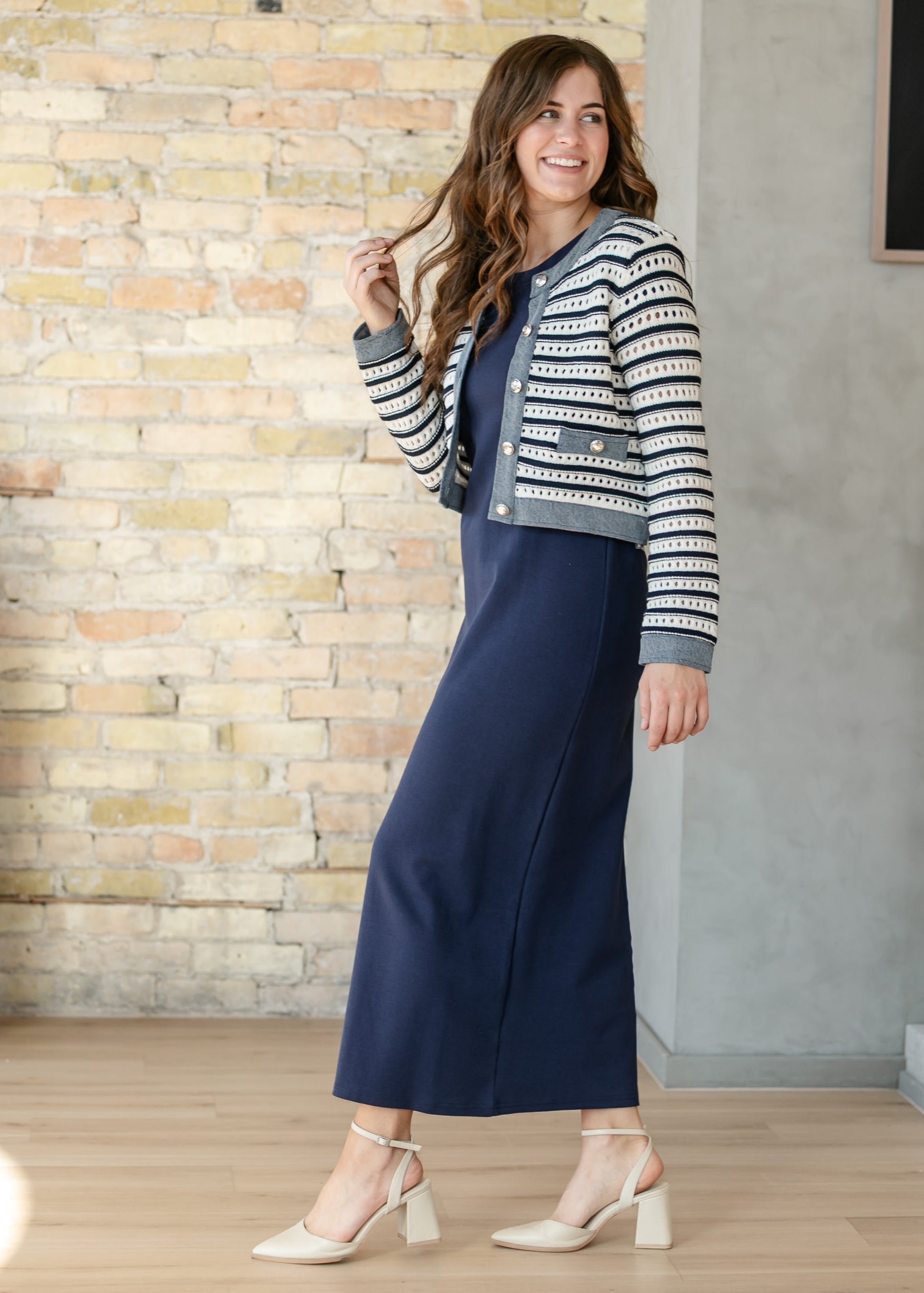 Jane Navy T-shirt Maxi Dress IC Dresses