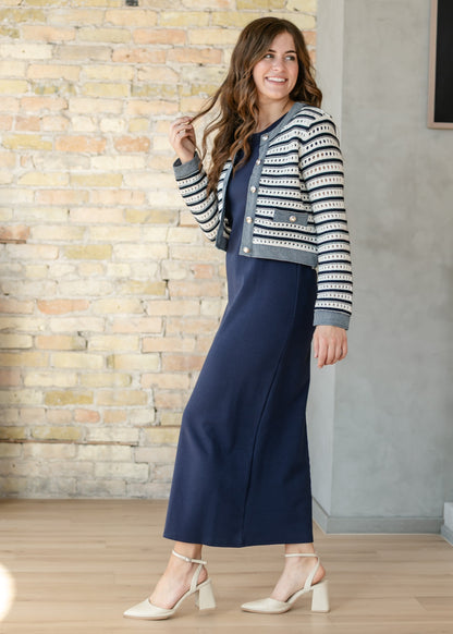 Jane Navy T-shirt Maxi Dress IC Dresses