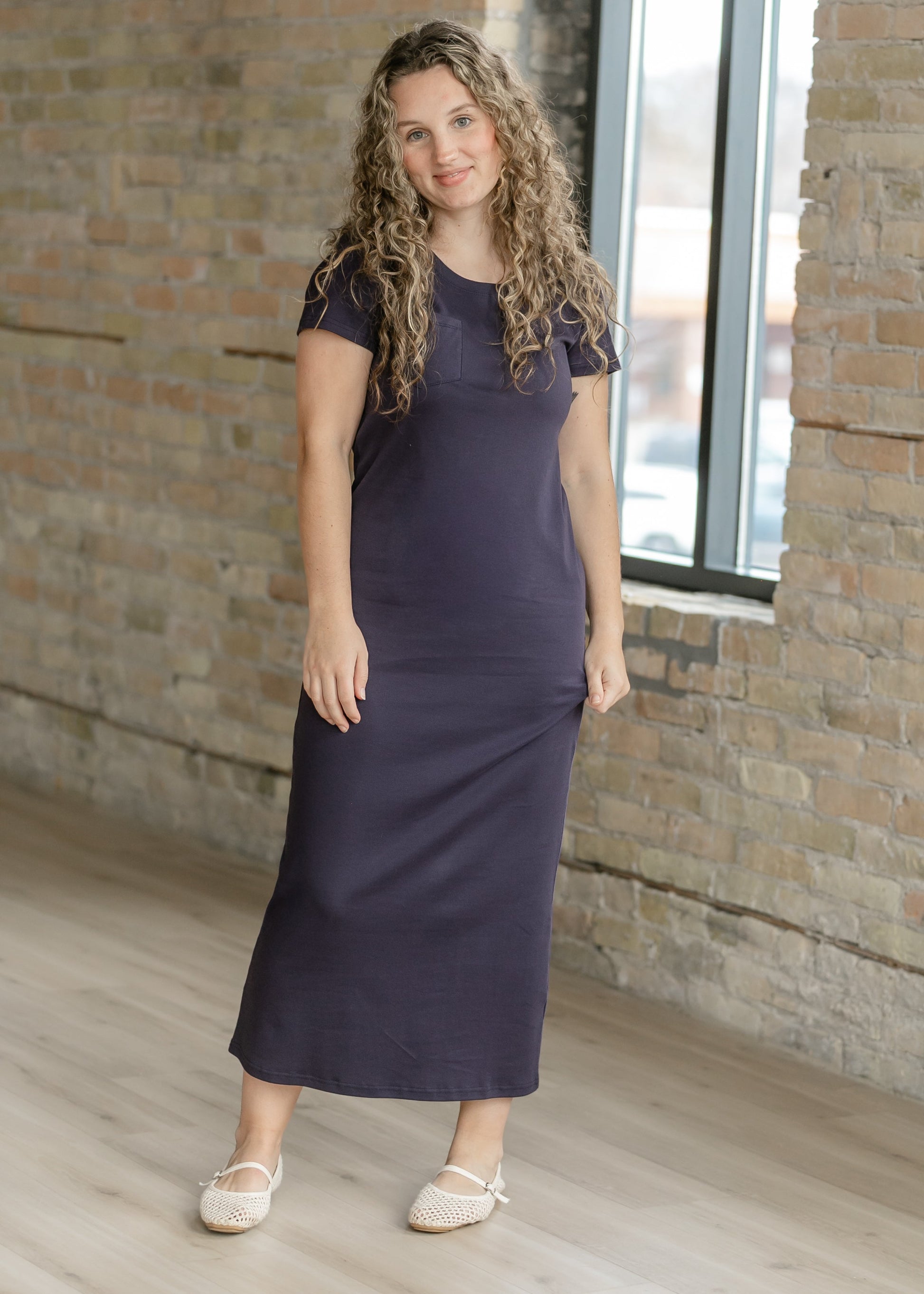 Jane Navy T-shirt Maxi Dress IC Dresses XS