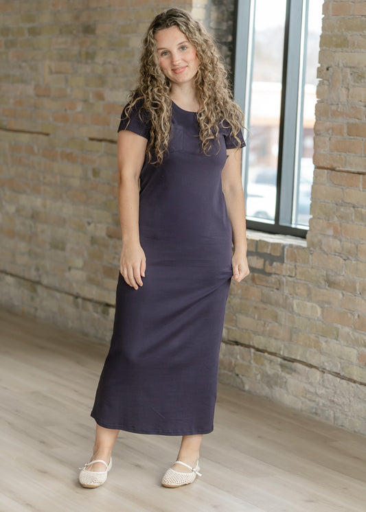 Jane Navy T-shirt Maxi Dress IC Dresses XS
