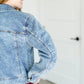 Jaquiline Drop Shoulder Denim Jacket FF Tops