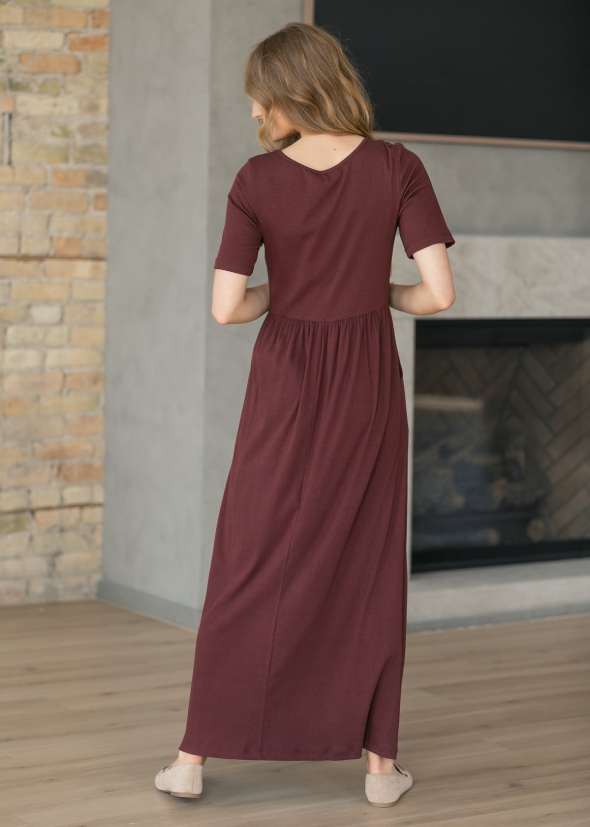 Jasmine Cranberry Ribbed Maxi Dress IC Dresses