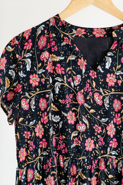 Jaydrien Floral Flutter Sleeve Midi Dress IC Dresses