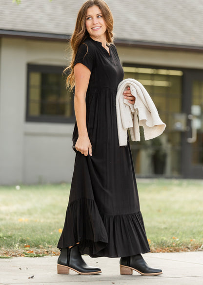 Jaydrien Flutter Sleeve Maxi Dress IC Dresses