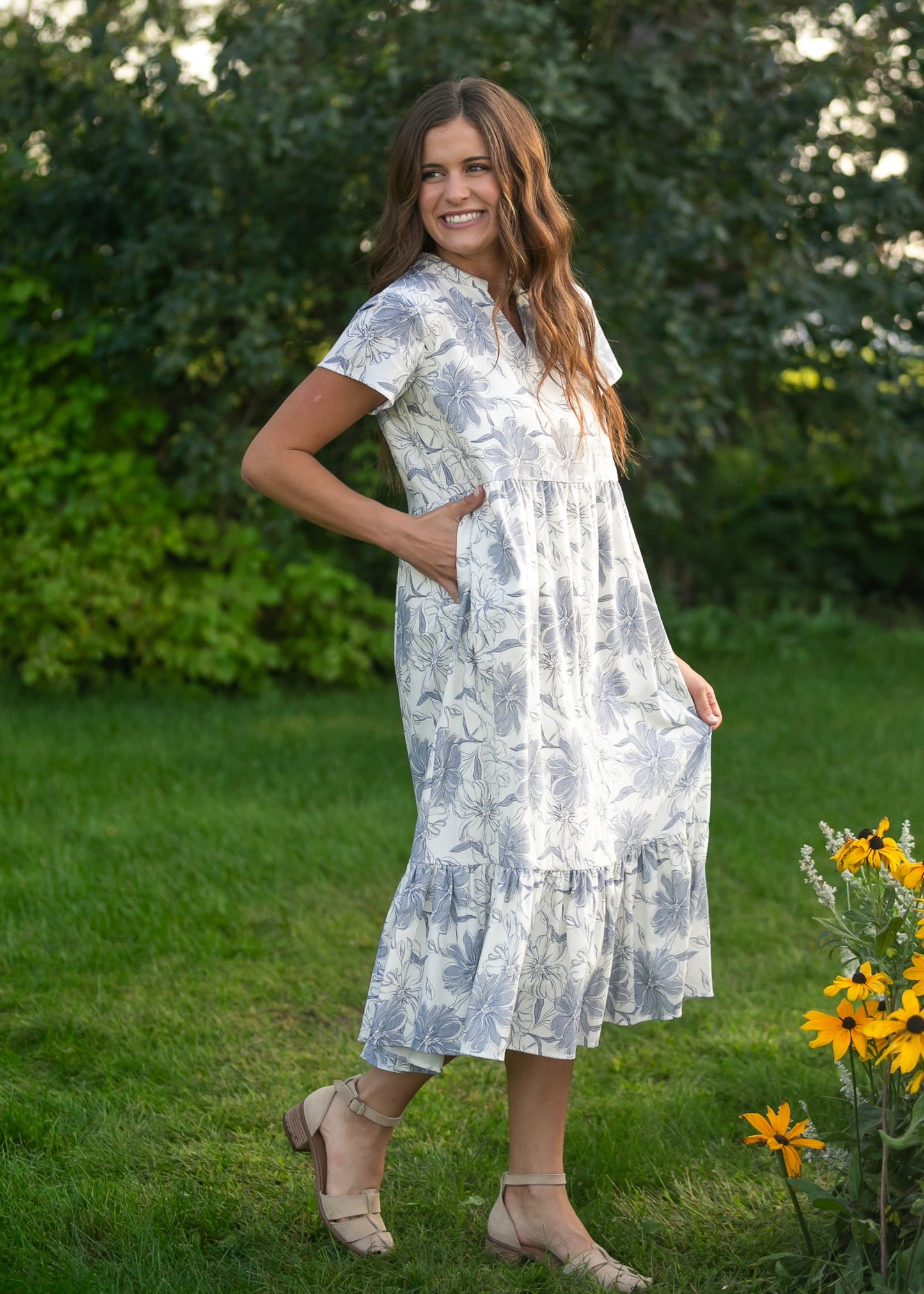 Jaydrien Short Sleeve Midi Dress IC Dresses