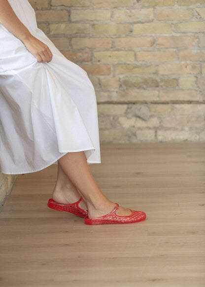 Jelly Mary Jane Mesh Slip-on Flats Shoes