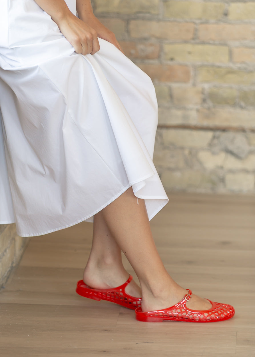 Jelly Mary Jane Mesh Slip-on Flats Shoes