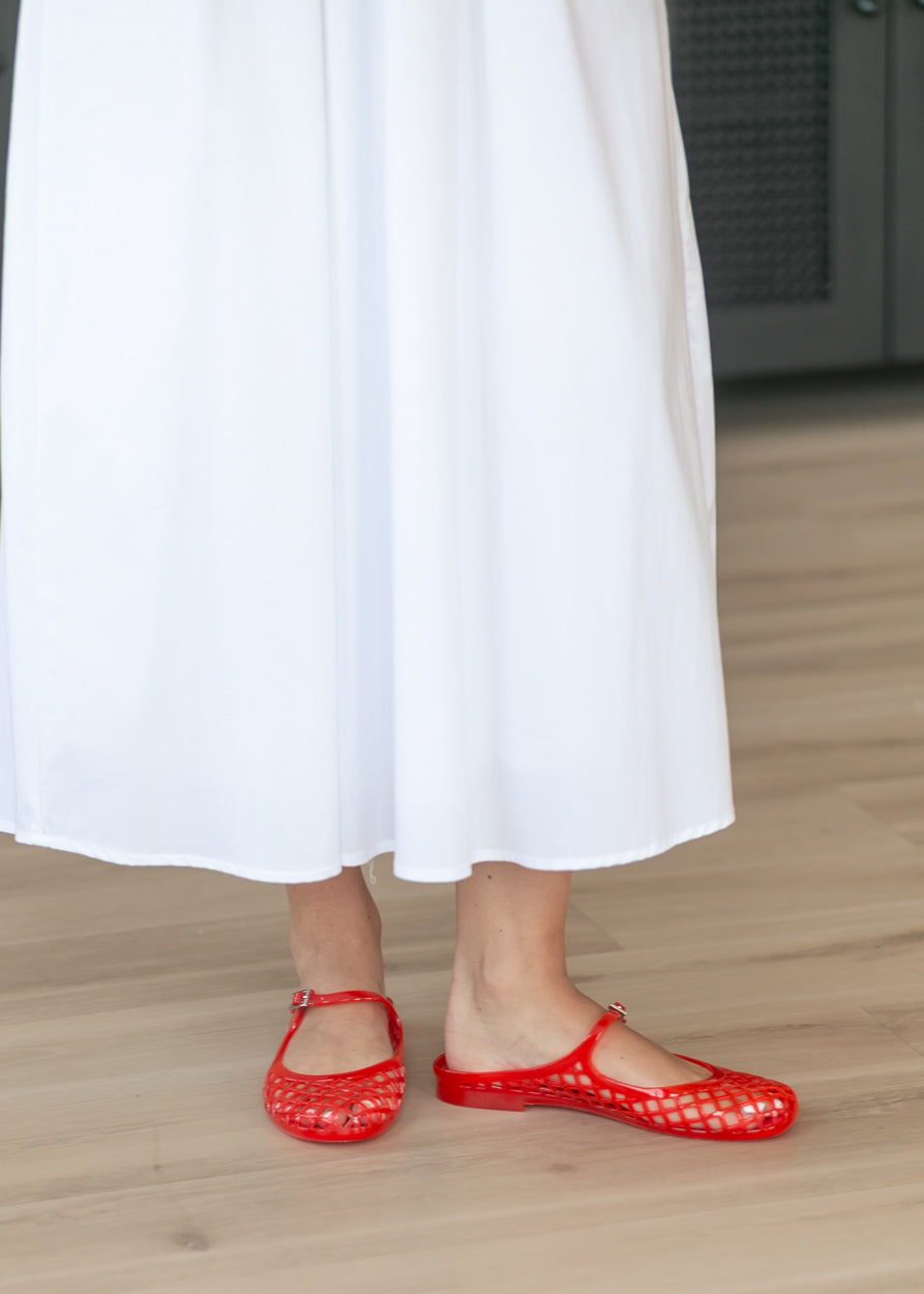 Jelly Mary Jane Mesh Slip-on Flats Shoes