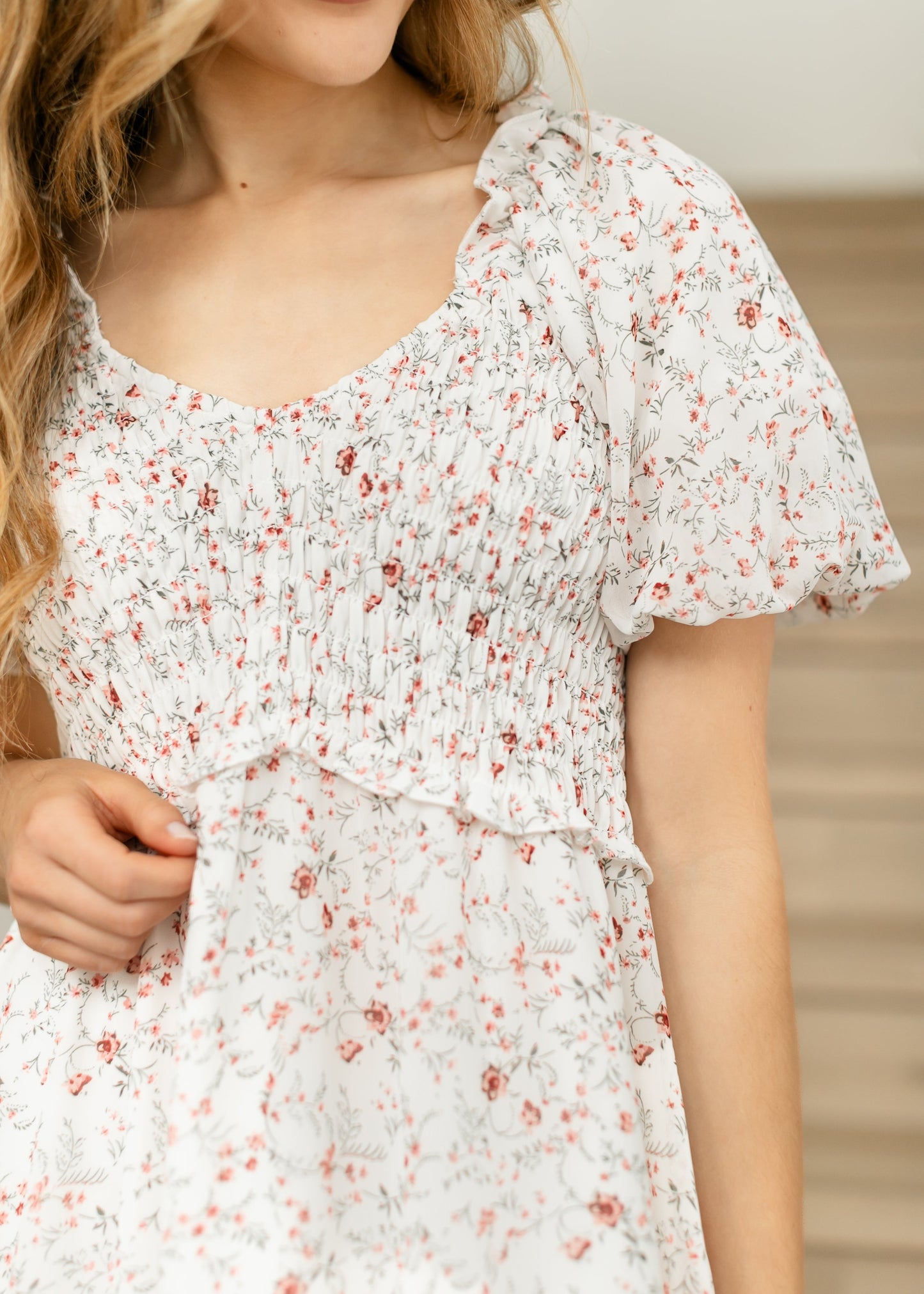 Jensen Puff Sleeve V-Neck Maxi Dress FF Dresses